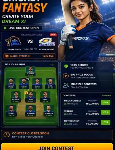 Www8811bet (8811 bet) fantasy cricket & matchday visual 3
